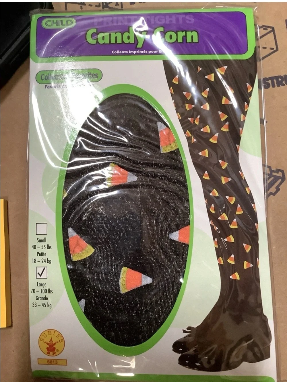 Rubie's Black Candy Corn Kids Tights